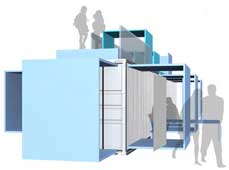 流動式集裝箱房屋創意設計: 旅途上的輕生活