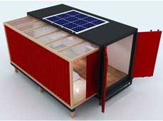 集裝箱房車設計創意: 可放大的舒適居室