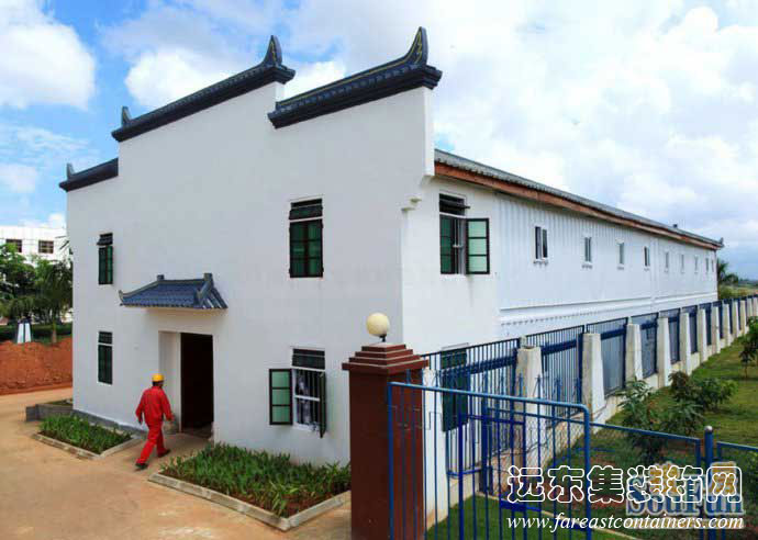 徽式風格閣樓四合院,集裝箱活動房,住人集裝箱房屋