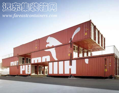 由 LOT-EK 設計的 Puma City 采用了錯動式的箱體布局,集裝箱房屋,集裝箱建筑,集裝箱住宅,集裝箱活動房,住人集裝箱