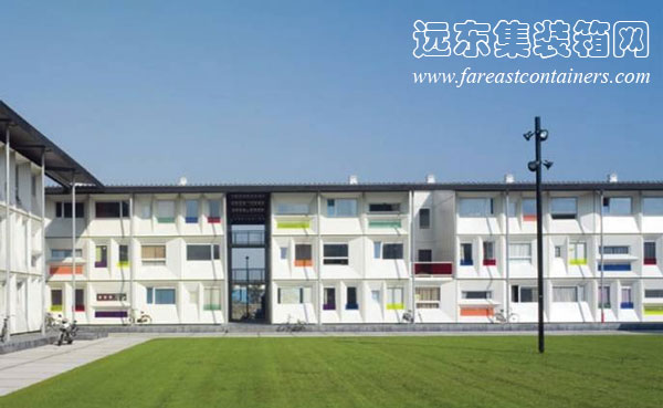 采用內(nèi)廊式走道布局的 Qubic 學(xué)生宿舍,集裝箱房屋,集裝箱建筑,集裝箱住宅,集裝箱活動(dòng)房,住人集裝箱