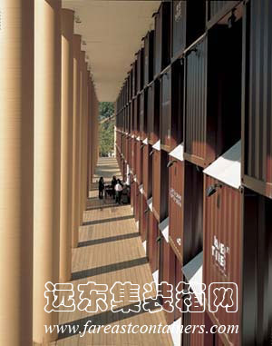 坂茂設(shè)計(jì)的紙筒與集裝箱相結(jié)合的建造體系,集裝箱房屋,集裝箱建筑,集裝箱住宅,集裝箱活動(dòng)房,住人集裝箱