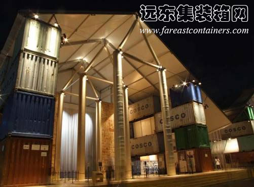 坂茂設(shè)計(jì)的紐約 Nomadic Museum,集裝箱房屋,集裝箱建筑,集裝箱住宅,集裝箱活動(dòng)房,住人集裝箱