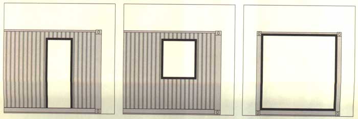 集裝箱建筑的開(kāi)啟和表面材料,集裝箱房屋,集裝箱住宅,集裝箱活動(dòng)房,住人集裝箱