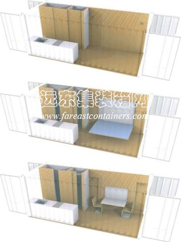 20英尺集裝箱室內空間設計,集裝箱房屋,集裝箱活動房,住人集裝箱,集裝箱住宅,集裝箱建筑