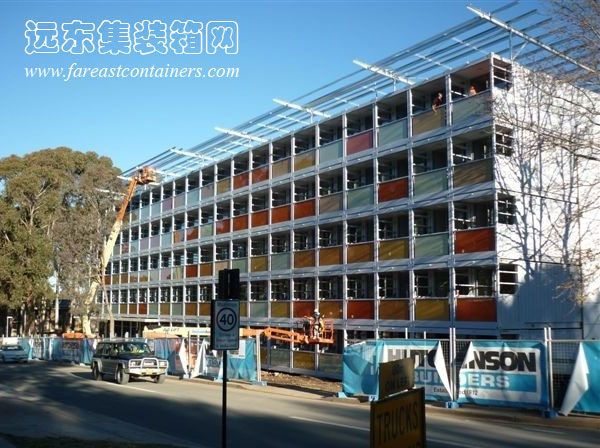 澳洲國立大學集裝箱宿舍完成效果,集裝箱房屋,集裝箱活動房,住人集裝箱,集裝箱住宅,集裝箱建筑