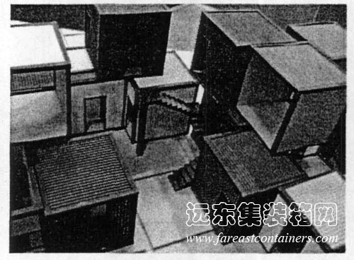 集裝箱青年公寓模塊化概念設計的模型,模塊化建筑