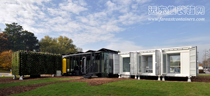 HUB 01 集裝箱學生宿舍的整體外觀,集裝箱房屋,集裝箱建筑,集裝箱住宅