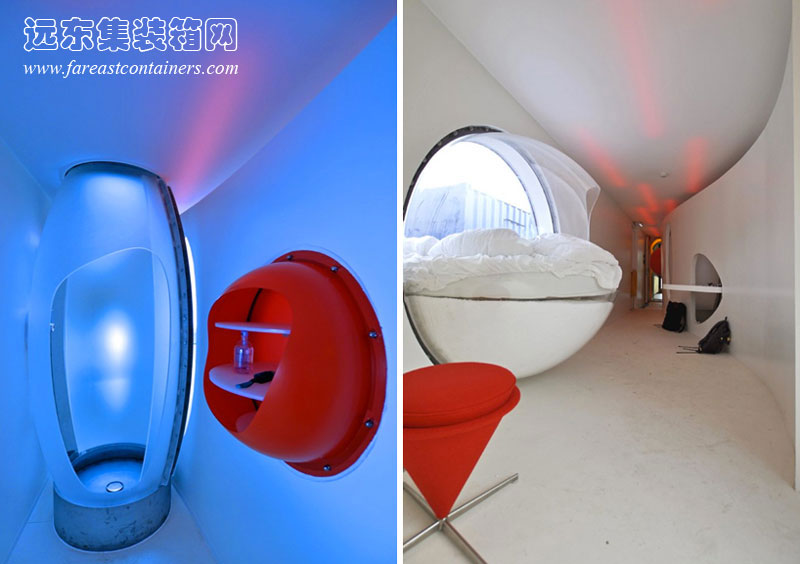 HUB 01 集裝箱學生宿舍的內部,集裝箱房屋,集裝箱建筑,集裝箱住宅