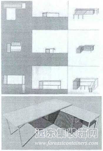 構(gòu)件與集裝箱形成一個(gè)附加空間