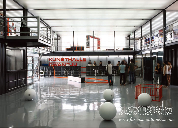 集裝箱建筑: Gwanju 集裝箱藝術館的室內